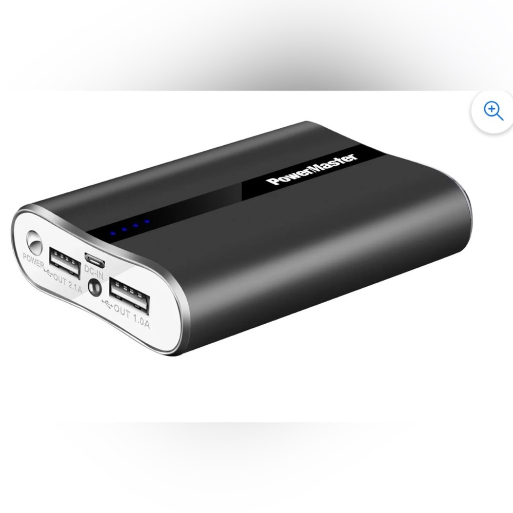 Power Master Power Bank. Grey with black trim.